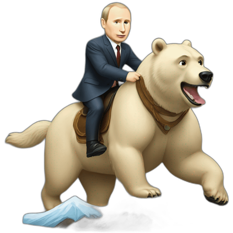 Putin riding a bear emoji