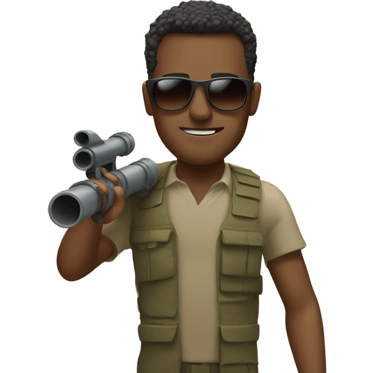 man with bazooka and sunglasses emoji