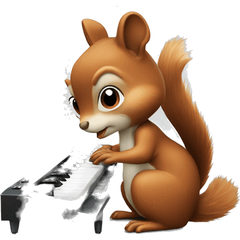 Squirrel play synthesizer emoji