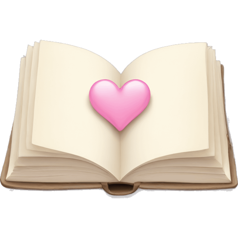 book with a light pink heart emoji