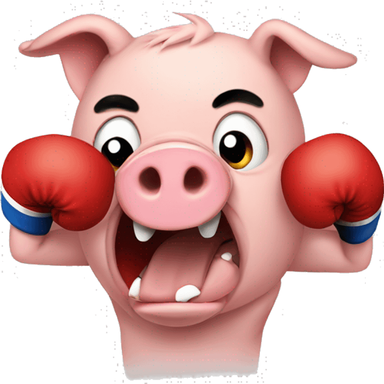 Pig boxing emoji