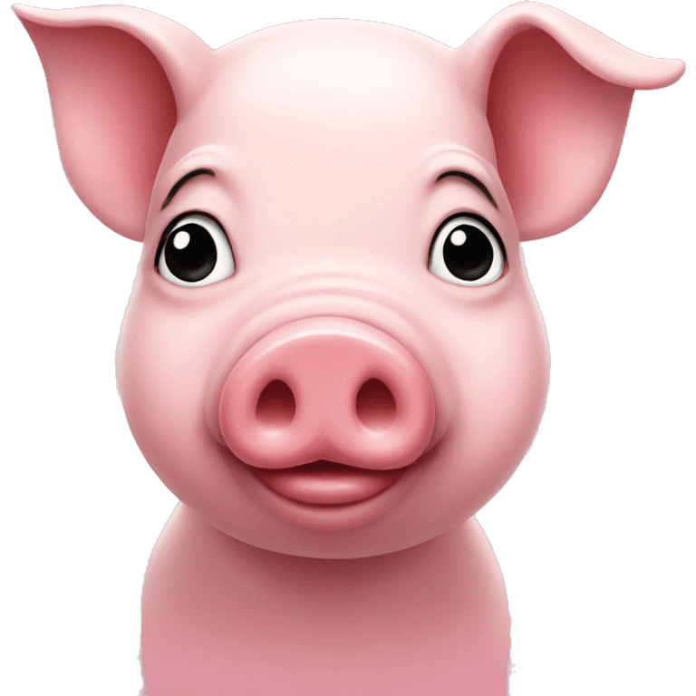 Pig pretty in pink emoji