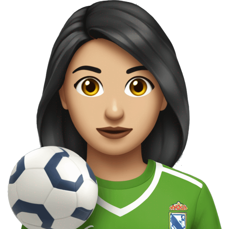 Georgina Rodríguez con playera de fútbol  emoji