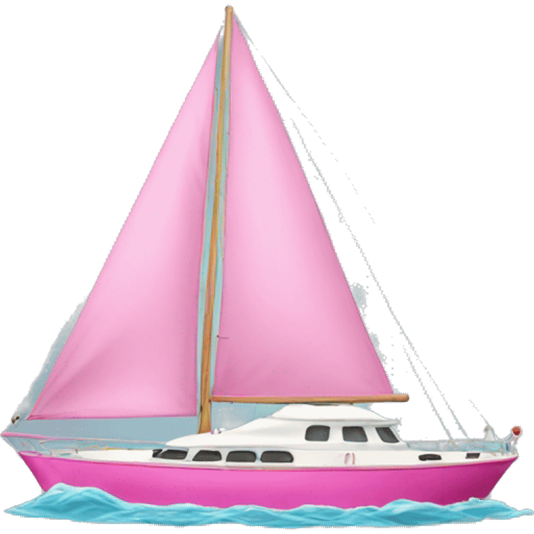 pink yacht emoji