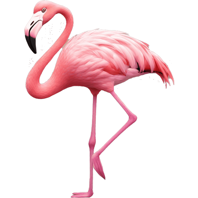 Flamingo racing emoji