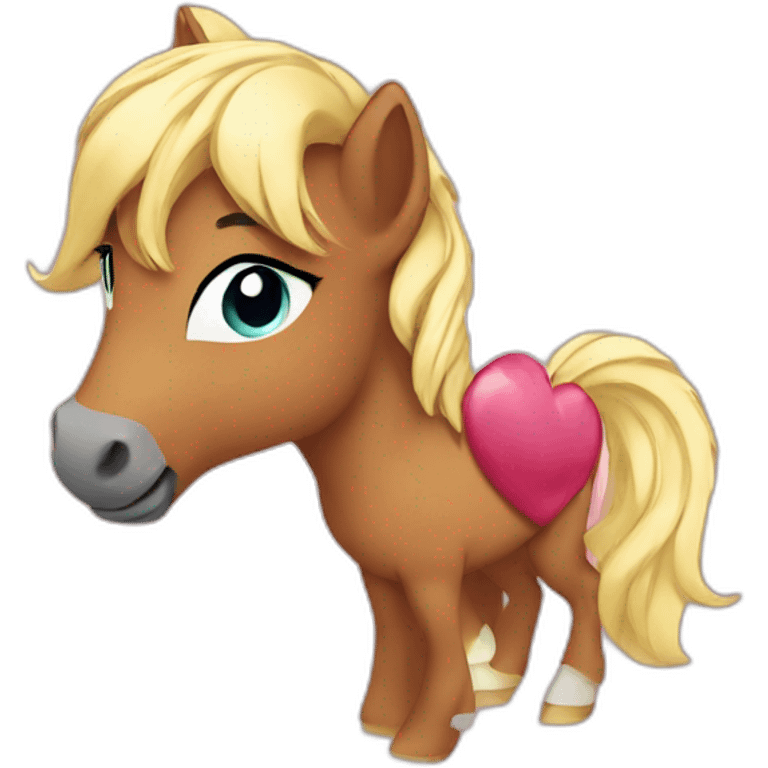 Poney in love emoji