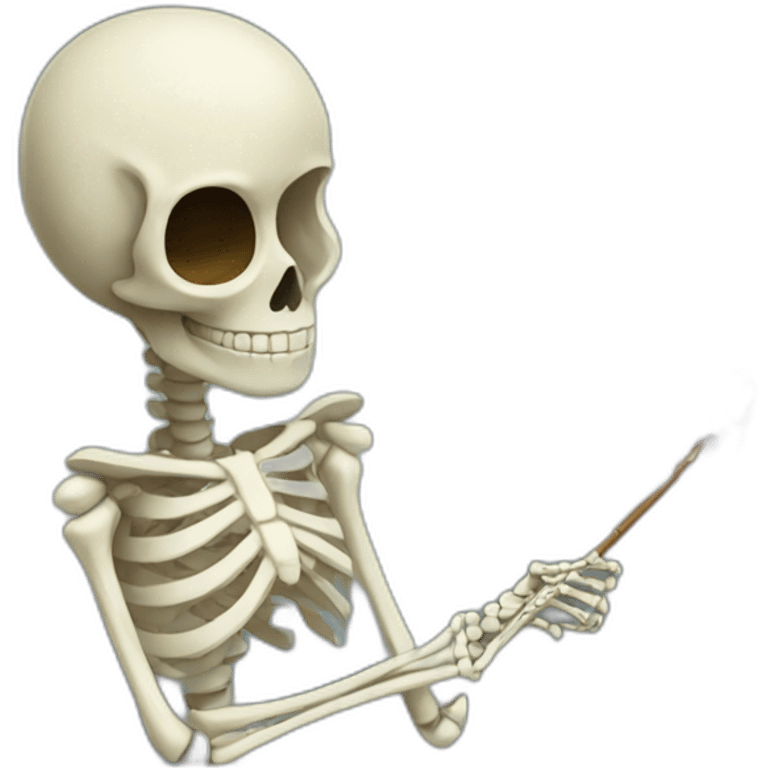 Painter skeleton emoji