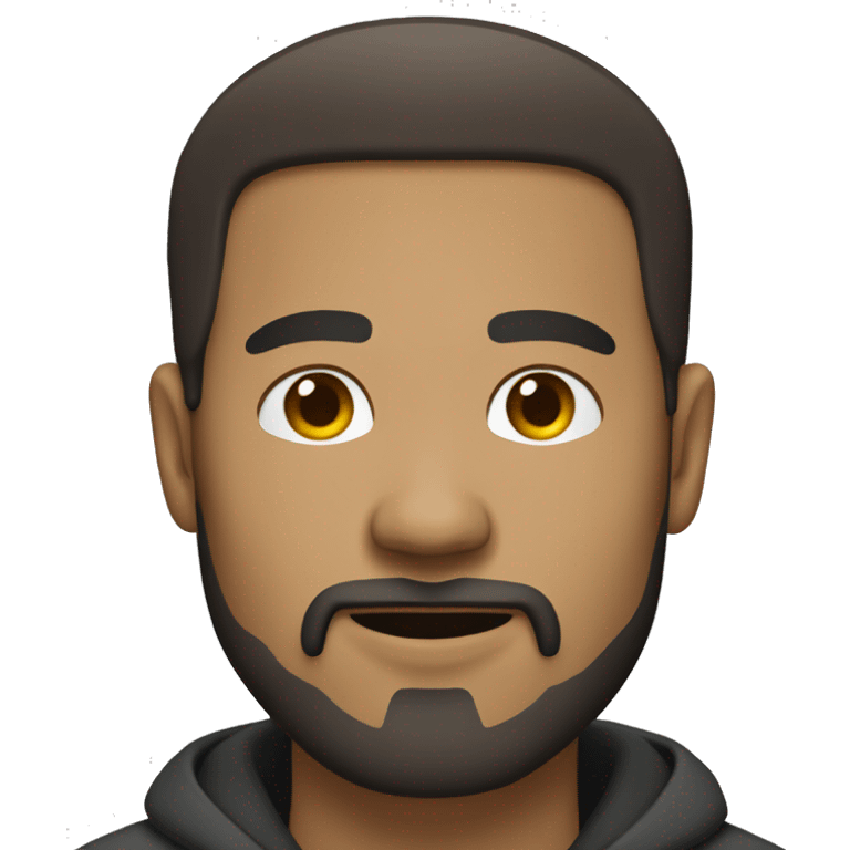 a light skin, brunette, with light disconnected goatee beard guy  emoji