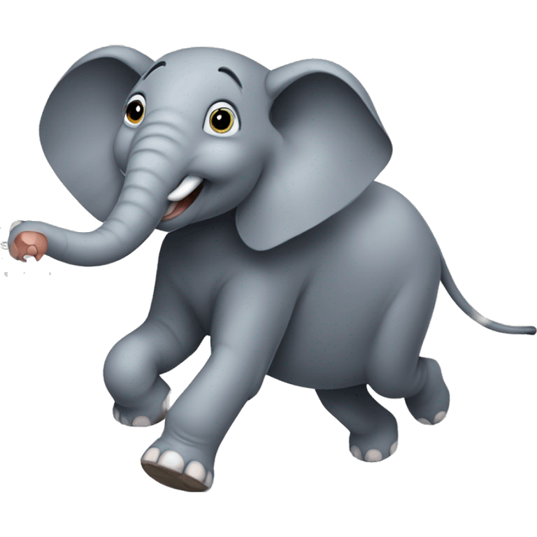 Elephant chasing a mouse emoji