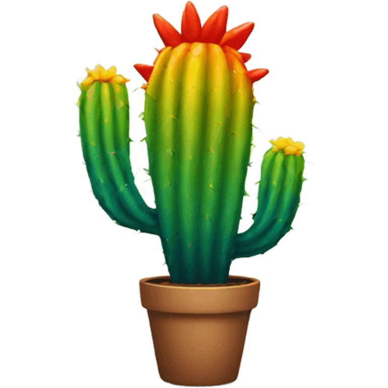 rainbow cactus emoji