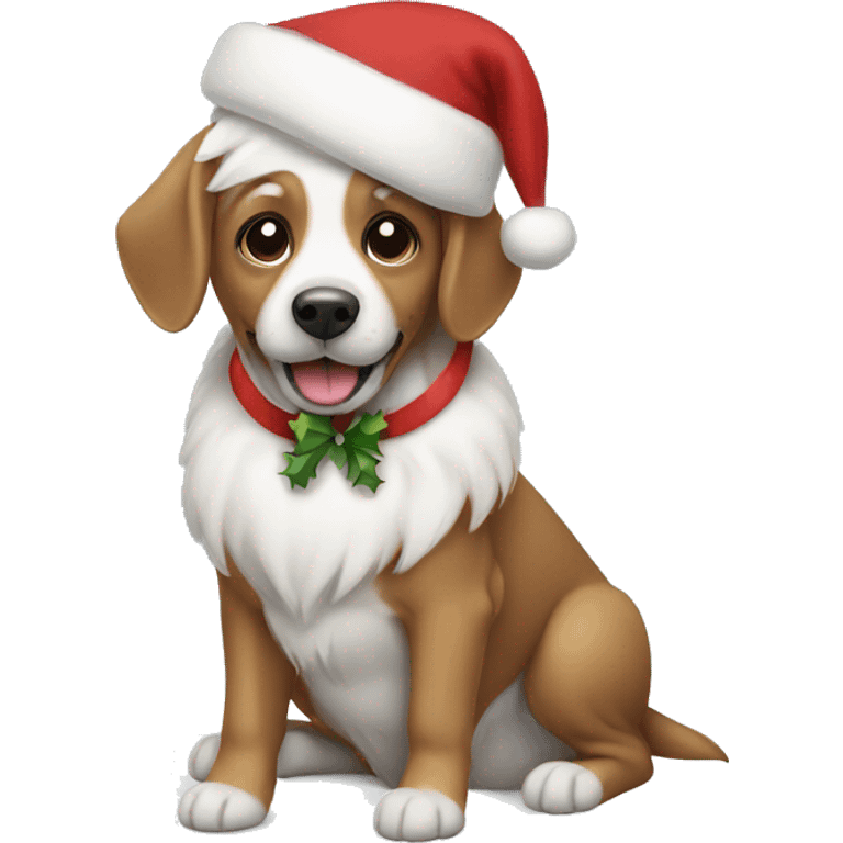 Christmas dog emoji