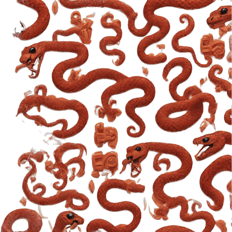 mayan red snake hieroglyph emoji emoji