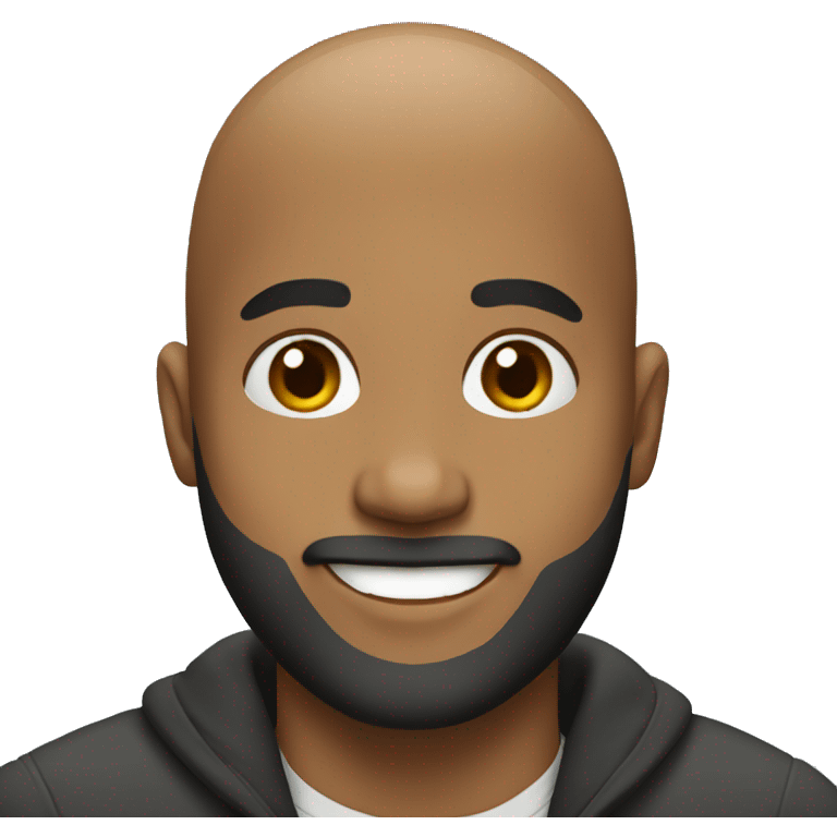 bald black man smiling with beard  emoji