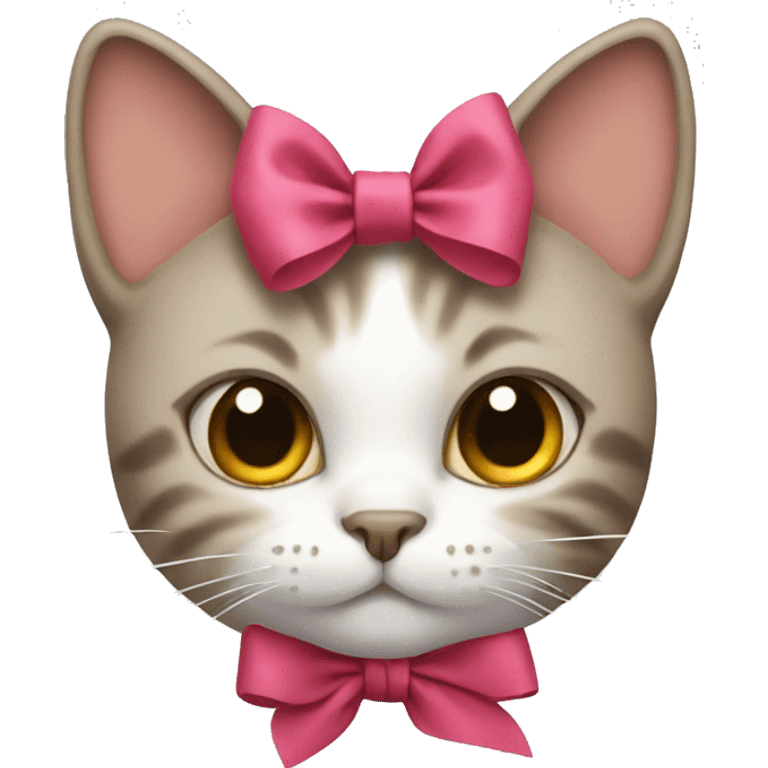 cat with a bow emoji