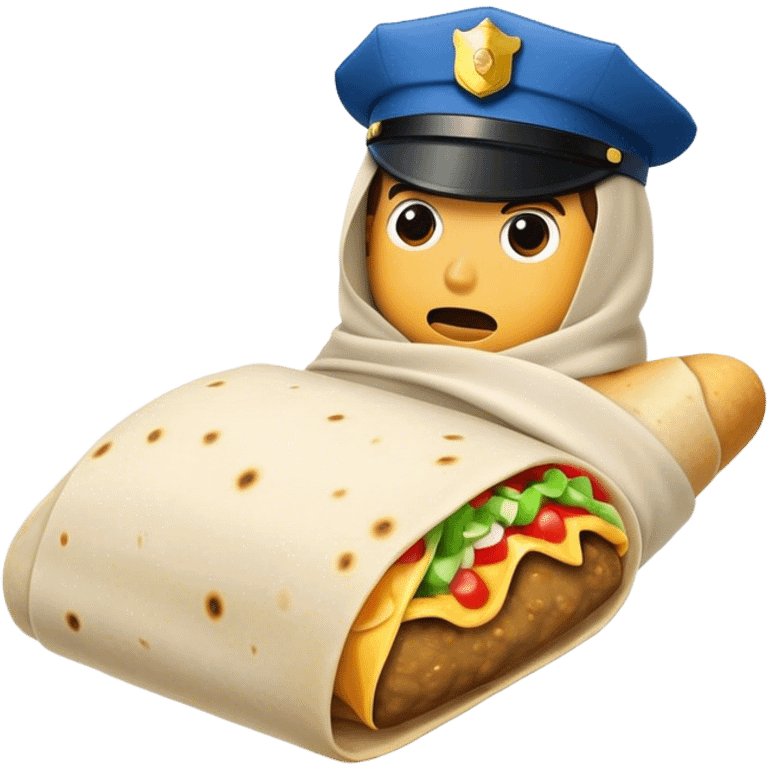 burrito escaping cop emoji