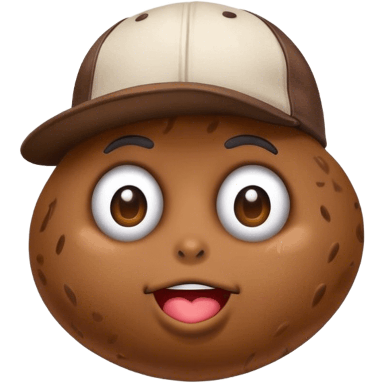 poop with a baseball hat on emoji