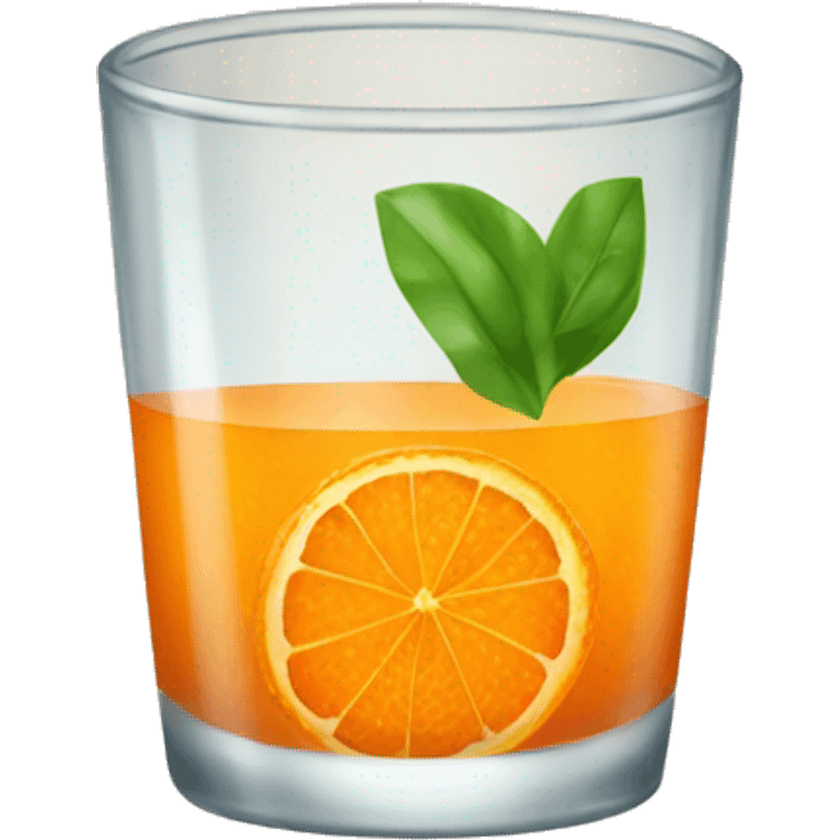 orange drink in glass emoji