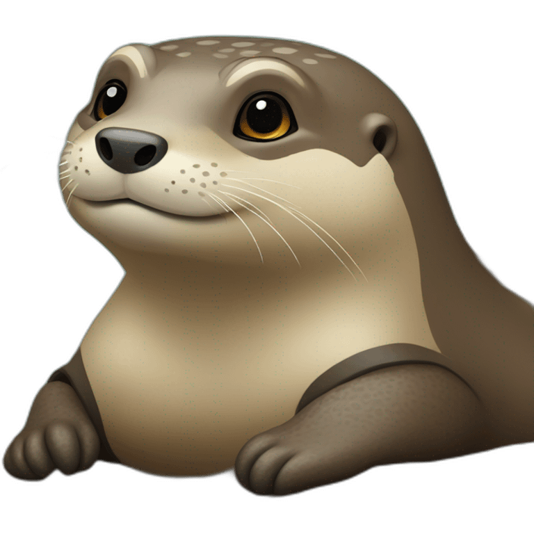 loutre sur tortue emoji