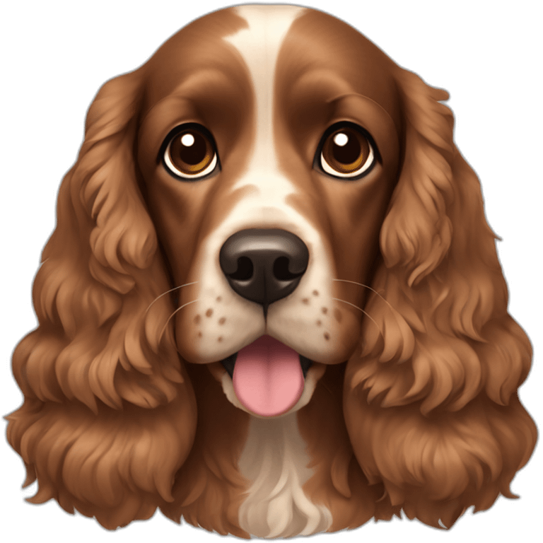 Cocker spaniel brown dog emoji