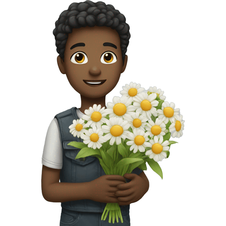 boy give flowers emoji