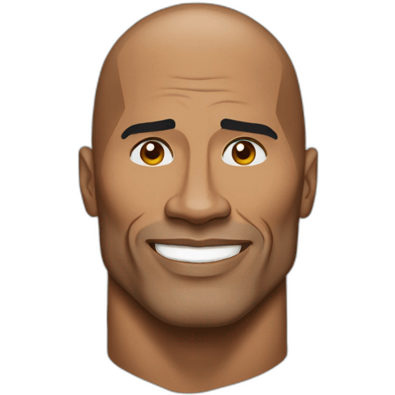 dwayne johnson in a web emoji