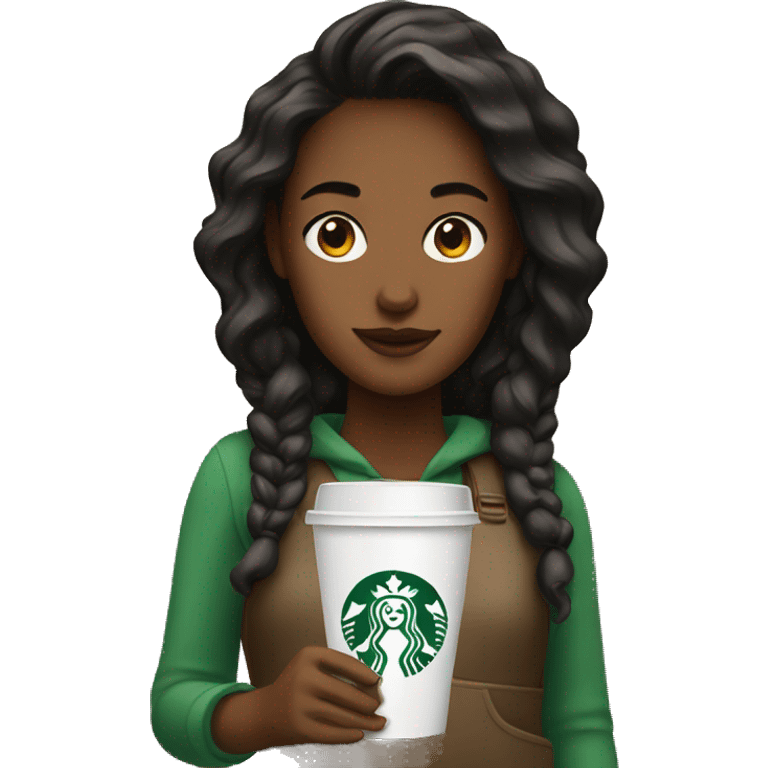 girl with starbucks  emoji