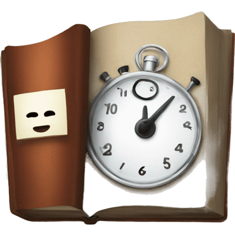 timer and book emoji