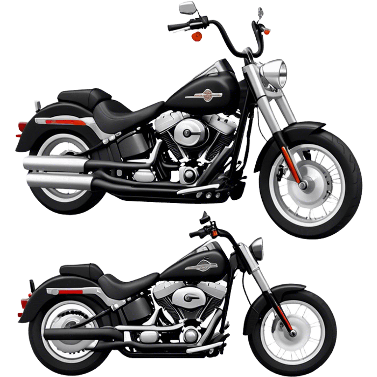 Harley-Davidson Cruiser - Harley-Davidson Softail (Model Year: 2021) (Iconic colour: Black) emoji