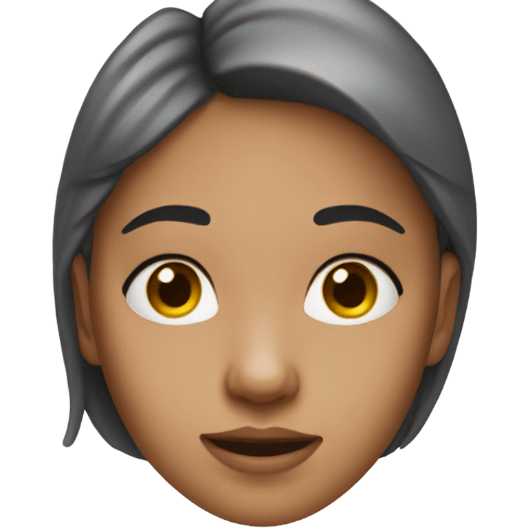 Nose cast on girl emoji