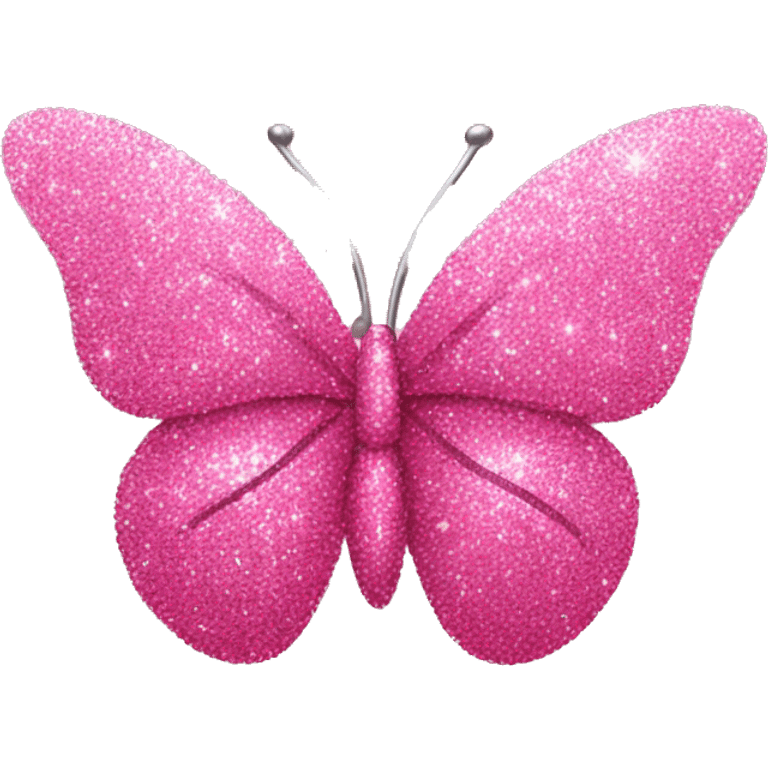 Pink glitter butterfly  emoji