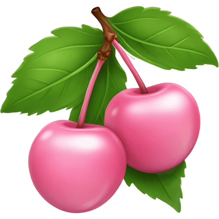 Light pink cherries emoji