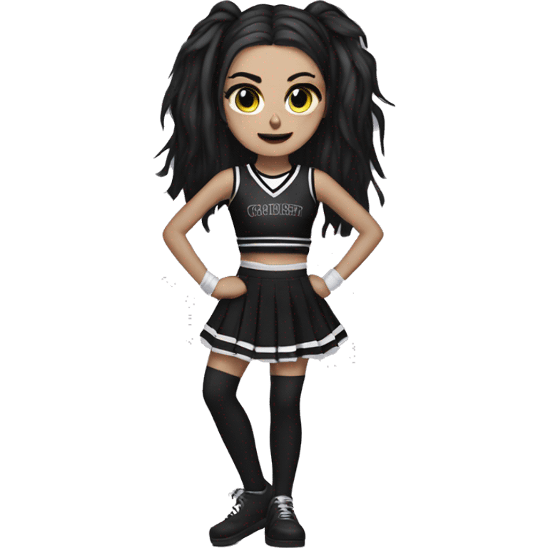 Goth cheerleader emoji