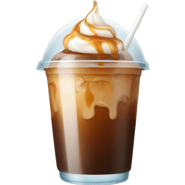 Iced coffee with caramel  emoji