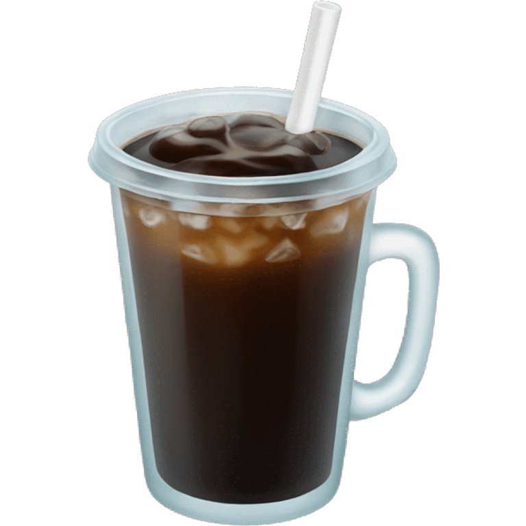 Iced black coffee emoji