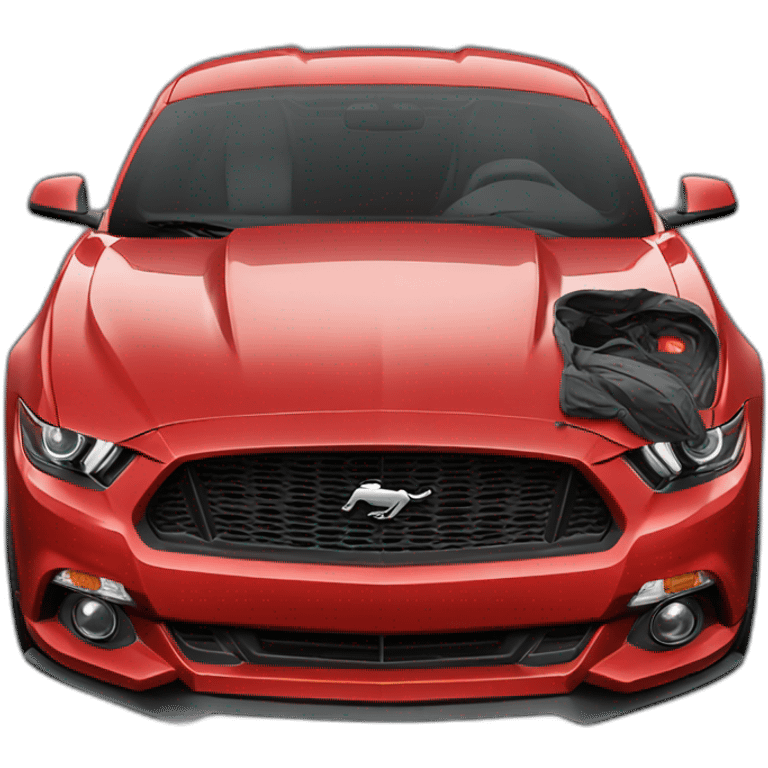 Red Ford Mustang emoji