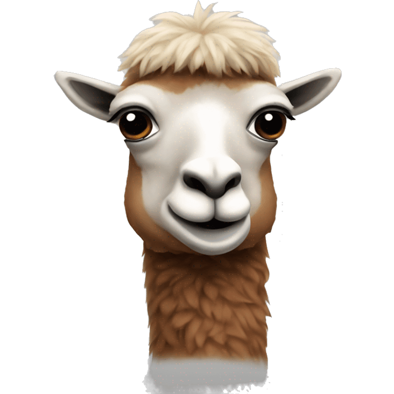 lama with elon musks face emoji