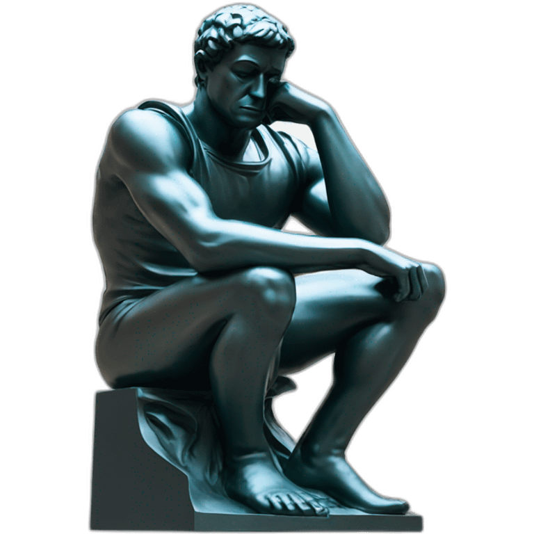 The thinker statue emoji