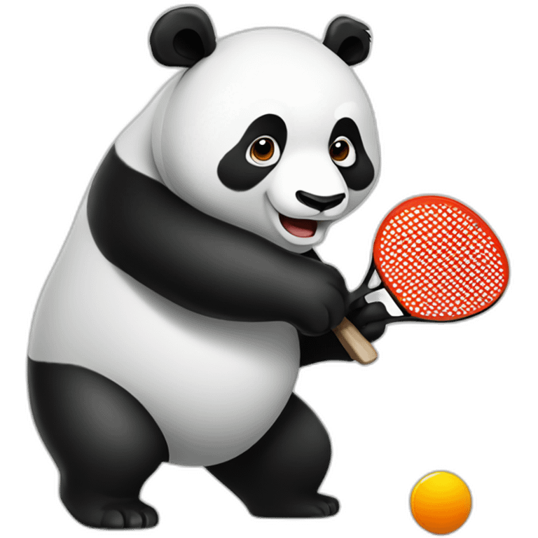 panda playing pingpong emoji