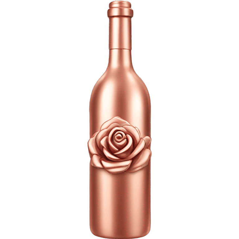 Rose gold wine bottle  emoji