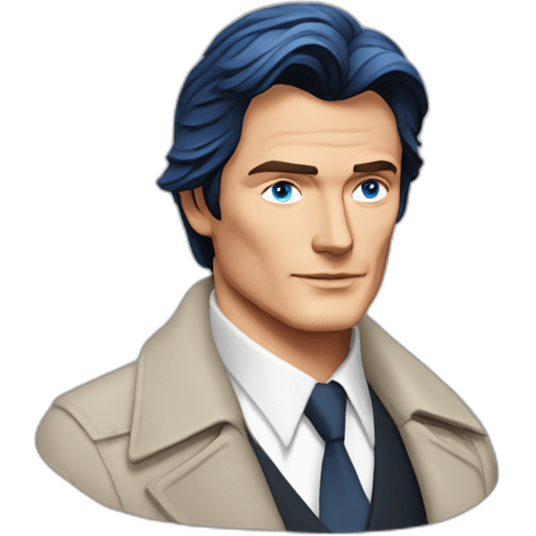 Alain delon science fiction detective blue eyes red hair emoji