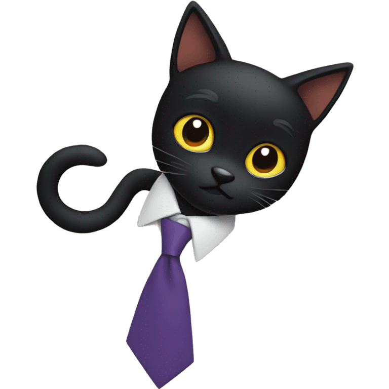 jiji with tie emoji