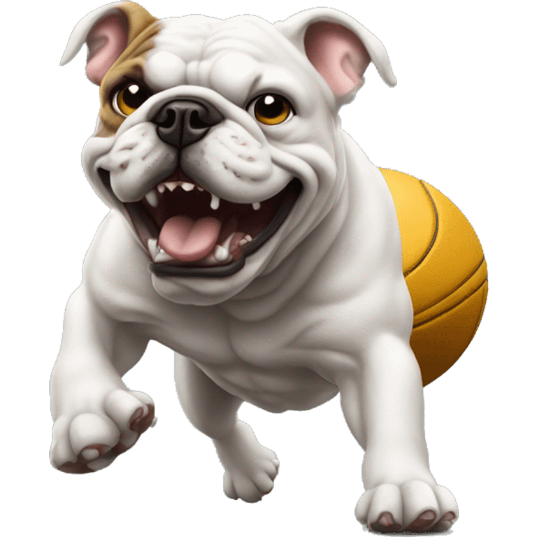 bulldog kicking afl ball emoji