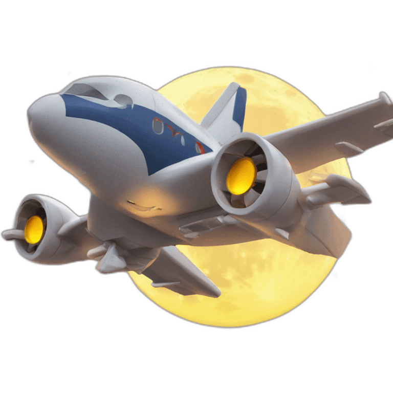 Chat Potté sur un avion qui se crash sur la lune de sang emoji