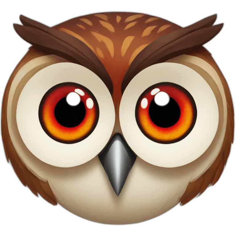 red eye owl emoji