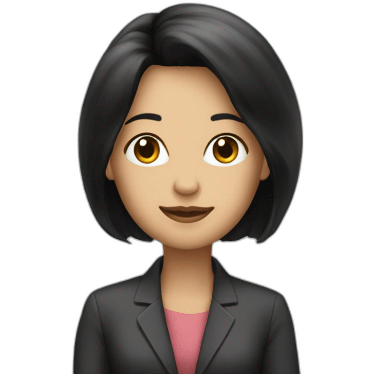 Human resources, black hair emoji