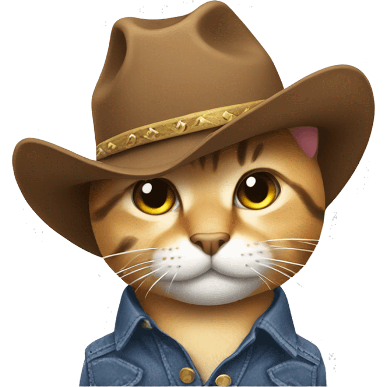 cat wear cowboy hat emoji