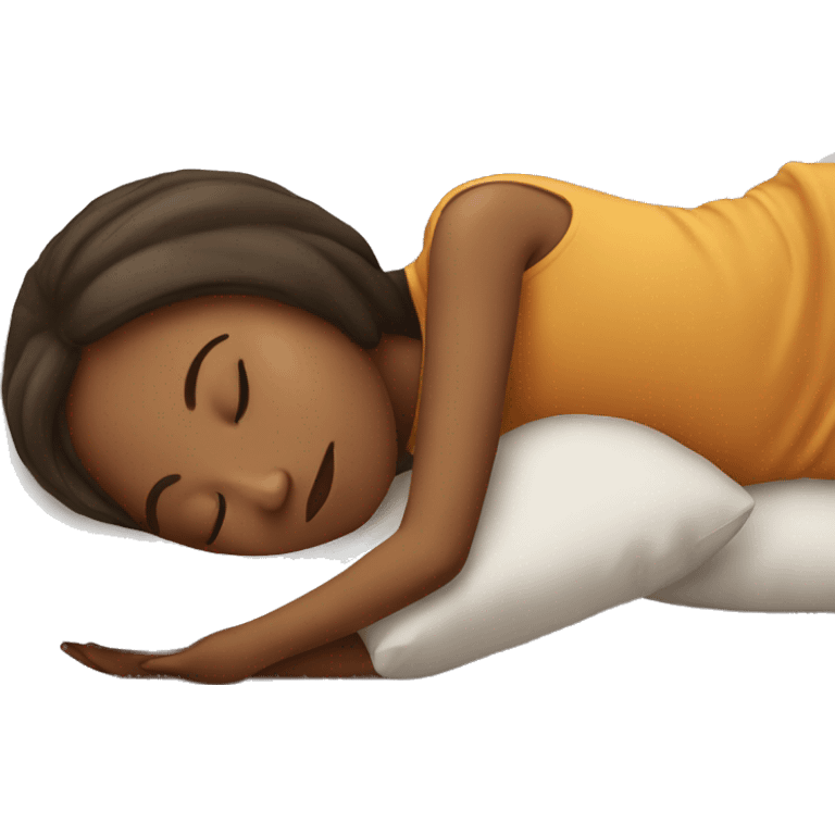 girl sleeping on a pillow emoji