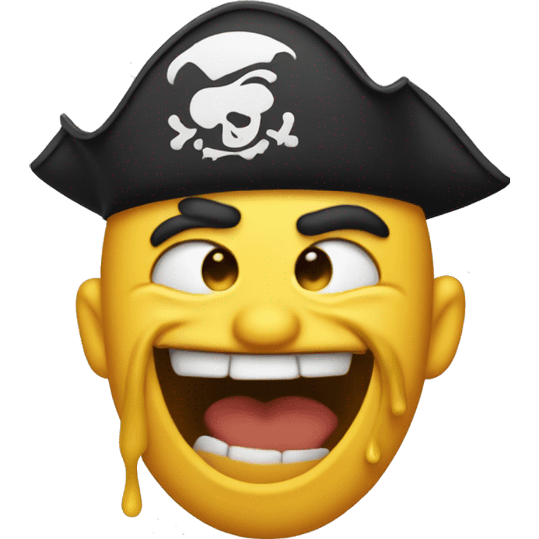 Laughing Crying Pirate, ROFL, Wheezing Laugh, Tears emoji