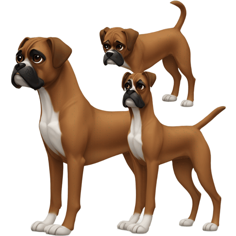 Brown and black boxer dog emoji