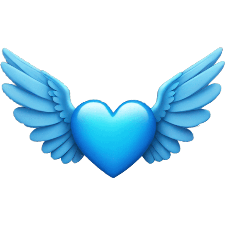 blue heart with wings emoji